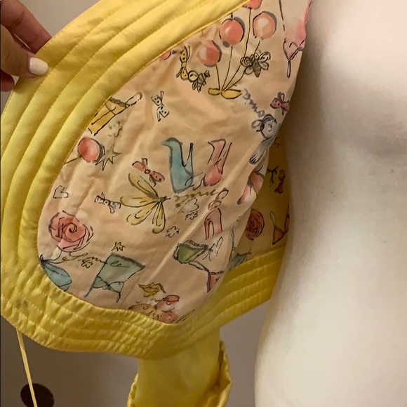 GOLD SATIN FRENCH PUFFED BED JACKET - Picture 5 of 8